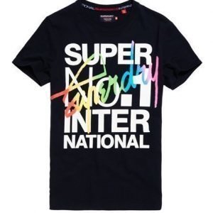 Superdry Interlocked International T-paita Laivastonsininen