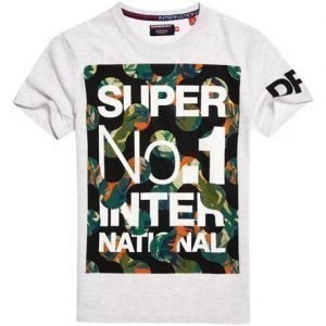 Superdry International Boxed T-paita Vaaleanharmaa