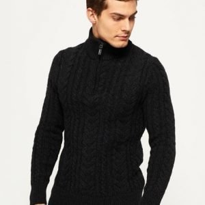 Superdry Jacob Heritage Henley Pusero Musta