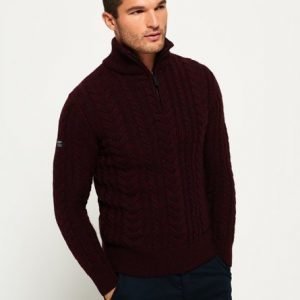 Superdry Jacob Heritage Henley Pusero Punainen