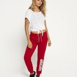 Superdry Jamie Relaxed Collegehousut Punainen