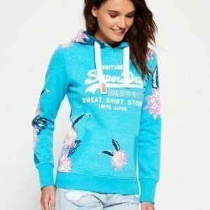 Superdry Kauttaaltaan Kuvioitu Sweat Shirt Store Huppari Sininen