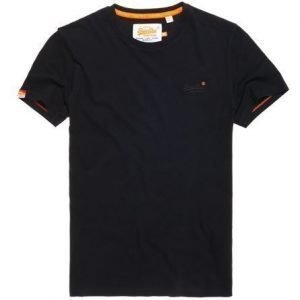 Superdry Kirjailtu Orange Label Vintage T-paita Musta