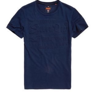 Superdry Kohokuvioitu Premium Goods T-paita Laivastonsininen