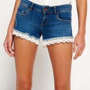 Superdry Lace Farkkushortsit Sininen