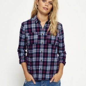 Superdry Lumberjack Kauluspaita Laivastonsininen