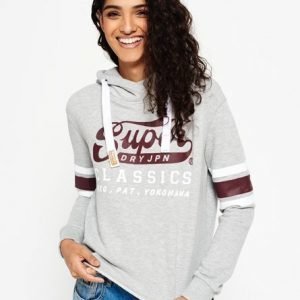 Superdry Lyhyt Classics Huppari Vaaleanharmaa