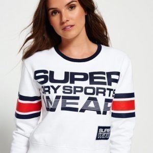 Superdry Lyhyt Collegepusero Valkoinen