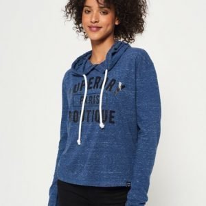 Superdry Lyhyt Painokuvioitu Parisian Huppari Laivastonsininen