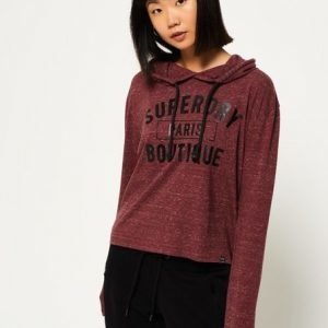 Superdry Lyhyt Painokuvioitu Parisian Huppari Punainen