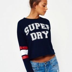 Superdry Lyhyt Pyöreäkauluksinen Semester Collegepaita Laivastonsininen