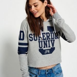 Superdry Lyhyt Semester Huppari Vaaleanharmaa