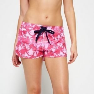 Superdry Mermaid Palm Surffishortsit Vaaleanpunainen