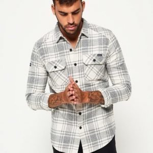 Superdry Milled Flanellipaita Vaaleanharmaa