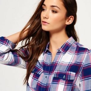 Superdry Nashville Boyfriend Ruutupaita Laivastonsininen