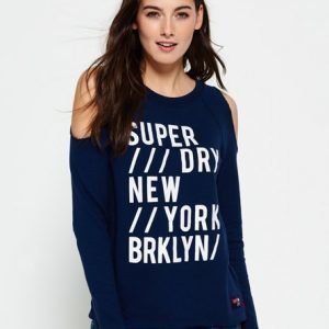 Superdry Newton Cold Shoulder Pusero Laivastonsininen