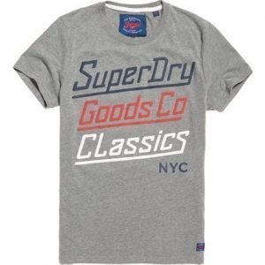Superdry Nyc Classics T-paita Vaaleanharmaa