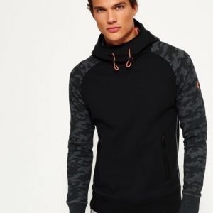 Superdry Olkahihainen Gym Tech Raglan Huppari Musta