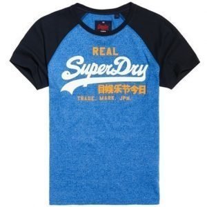 Superdry Olkahihainen Vintage Logo T-paita Sininen