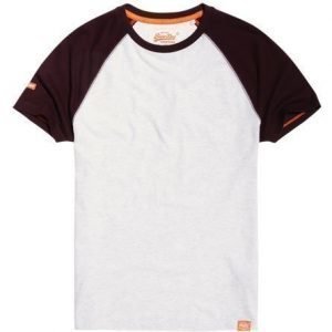 Superdry Orange Label Baseball Grit T-paita Harmaa