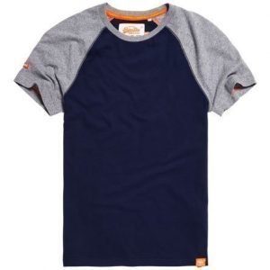 Superdry Orange Label Baseball Grit T-paita Laivastonsininen