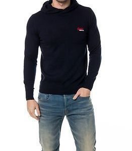 Superdry Orange Label Knit Hood Neat Navy