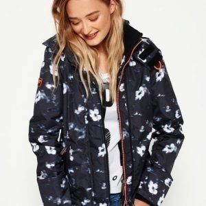 Superdry Painokuvioitu Hupullinen Arctic Tuulitakki Musta