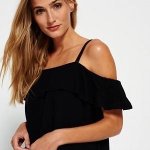 Superdry Peekaboo Palm Cami Toppi Musta