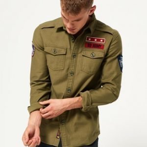 Superdry Pitkähihainen Army Corps Paita Vihreä