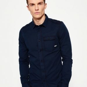 Superdry Pitkähihainen Vintage Surplus Paita Laivastonsininen