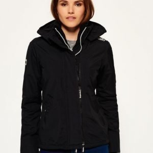 Superdry Pop Zip Arctic Windcheater Hupputakki Musta