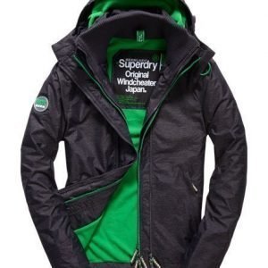 Superdry Pop Zip Hooded Arctic Windcheater Takki Tummanharmaa