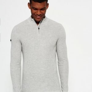 Superdry Premium City Henley Neulepusero Harmaa