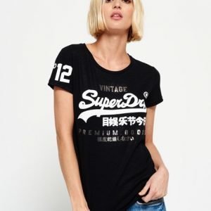 Superdry Premium Goods Duo T-paita Musta