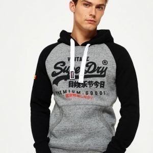 Superdry Premium Goods Raglan Huppari Harmaa