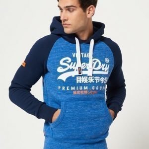 Superdry Premium Goods Raglan Huppari Sininen