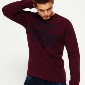 Superdry Pyöreäkauluksinen Applique Collegepaita Punainen