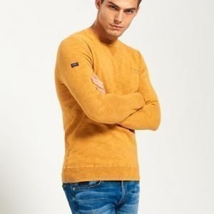 Superdry Pyöreäkauluksinen Garment Dyed L.A Pusero Keltainen
