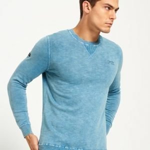 Superdry Pyöreäkauluksinen Garment Dyed L.A Pusero Sininen