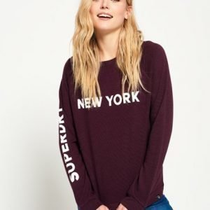 Superdry Pyöreäkauluksinen New York City Pusero Purppura