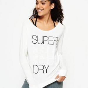 Superdry Pyöreäkauluksinen Studio Drape Paita Norsunluu