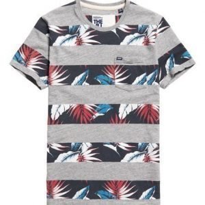 Superdry Raidallinen Hawaiian T-paita Harmaa