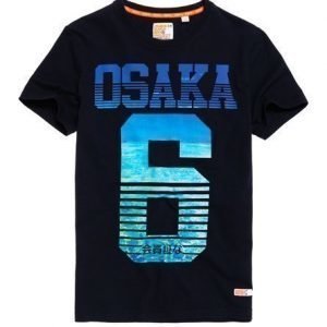 Superdry Raidallinen Osaka Aqua T-paita Laivastonsininen