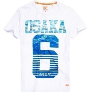Superdry Raidallinen Osaka Aqua T-paita Valkoinen