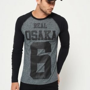 Superdry Real Osaka 6 Raglan T-paita Musta