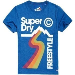Superdry Retro Mountaineer T-paita Sininen