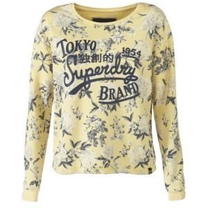 Superdry Romance Floral Burnout Crew Collegepaita