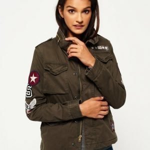 Superdry Rookie Military Patch Talvitakki Vihreä