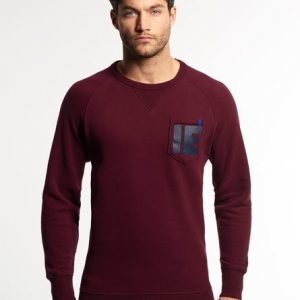 Superdry Runner Crew Collegepusero Punainen