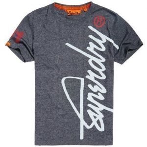 Superdry Sd Crew Athletic Vertical T-paita Laivastonsininen